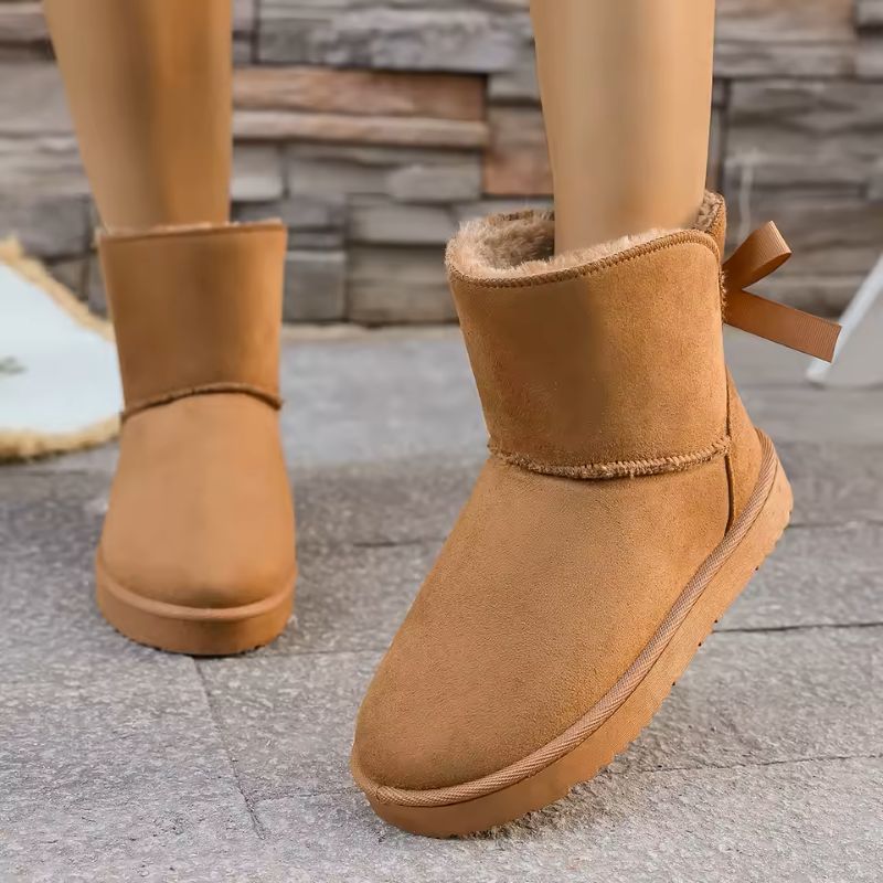 Elara fur-lined winter boots in brown with fur